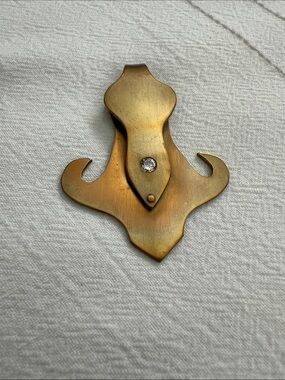 Solid Brass pendent amulet with CZ